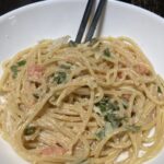 濃厚なクリーム明太子パスタ