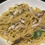 簡単！さんまとネギの和風ワサビパスタ