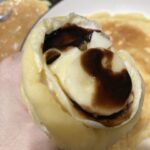 ホットケーキミックスでチョコバナナプリンクレープ