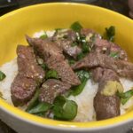 スーパーの安い　牛肉でも肉汁たっぷりのバター醬油ステーキ丼